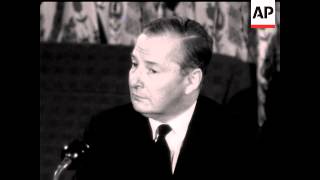 ANTHONY EDEN AND SELWYN LLOYD AT LONDON (HEATHROW) AIRPORT - SOUND