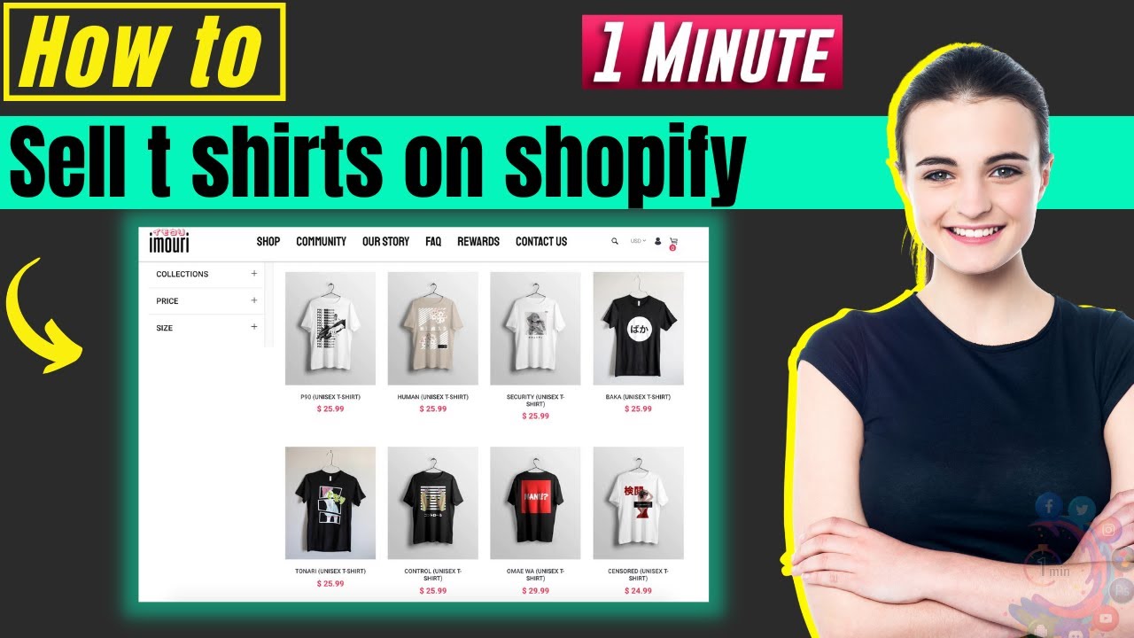 How to sell t shirts on shopify 2024 YouTube