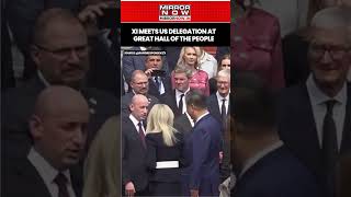 Trump Introduces President Xi To US Delegation At Great Hall Of People In Beijing #shorts