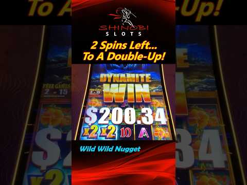 Down to 2 Spins, Epic Comeback for a Double Up in Wild Wild Nugget #shinobislots #shorts  #shortfeed