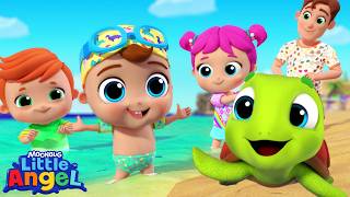 beach rescue helping baby sea turtles little angels kids