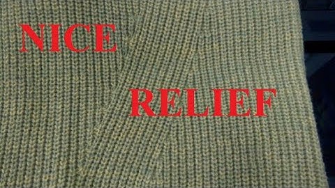 nice relief on 1x1 rib, knit  program.