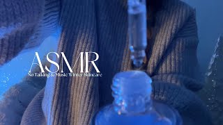 ASMR ❄️ Blue Glow Night Spa (No Talking + Music) 1 Hour of Soothing Winter Skincare to Sleep & Relax