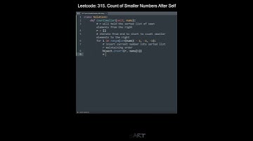 Leetcode 315. Count of Smaller Numbers After Self in Python | Python Leetcode | Python Code Tutorial
