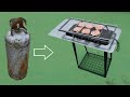 가스통으로 만든 높이 조절 바베큐 그릴(BBQ grill made of gas can.)