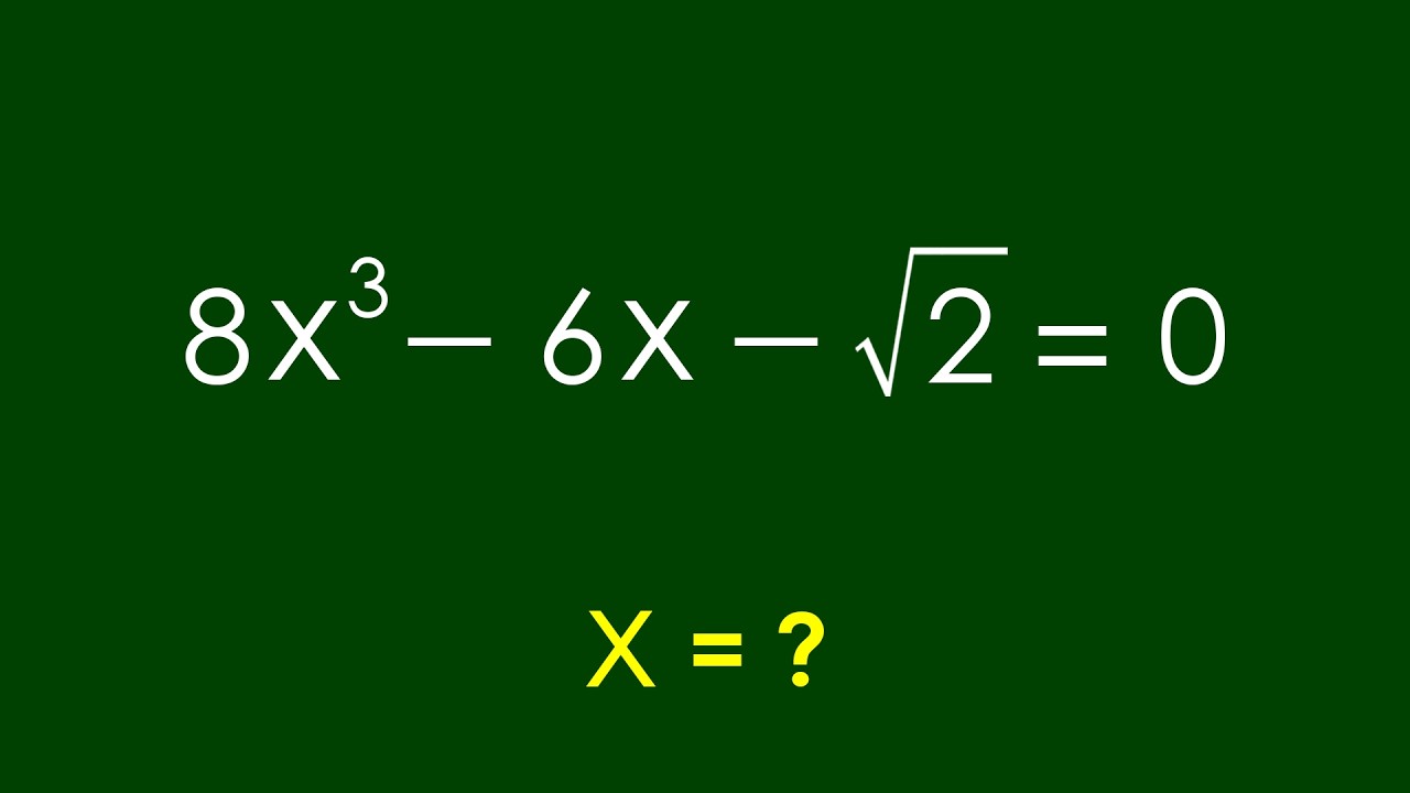 A Nice Algebra Problem | Math Olympiad x=?