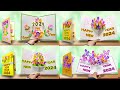 DIY - 4 Happy New Year 2024 Card | New Year Greetings Card | Handmade Card For New Year