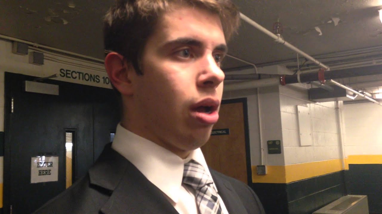 the elko daily free press BU assistant captain Evan Rodrigues after win over Vermont