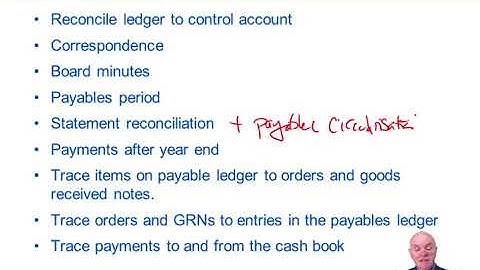 Trade Payables - ACCA Audit and Assurance (AA)