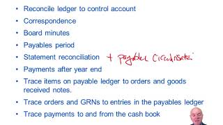 Trade Payables - ACCA Audit and Assurance (AA)