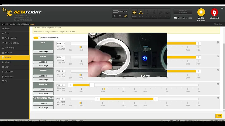 Automatically turn on Air Mode in Betaflight at low throttle