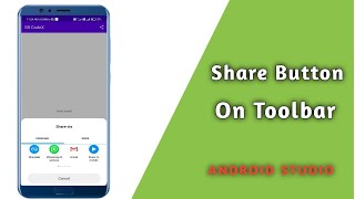 Share button on Toolbar in android studio || Share Button || SR CodeX