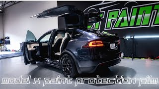 Tesla Model X in for Full Body Paint Protection Film at Wet Paint Auto Detailing in Roseville CA