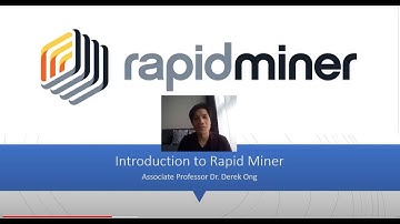 MA Vid 11 Introduction to Rapid Miner Video