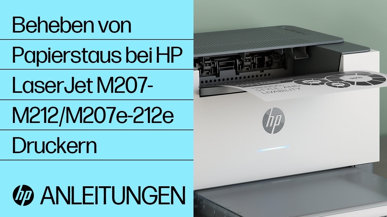 Beheben von Papierstaus bei HP LaserJet M207-M212/M207e-212e Druckern | HP Drucker | HP Support ...