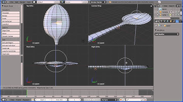 Blender Making a Spoon Part 2 Extruding, Subdivision Surface Modifier and Proportional Editing
