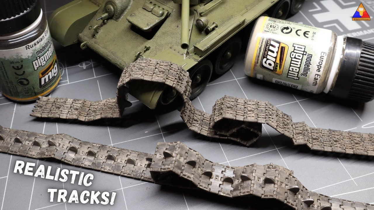 Painting  Weathering Scale Model Tank Tracks Made Easy