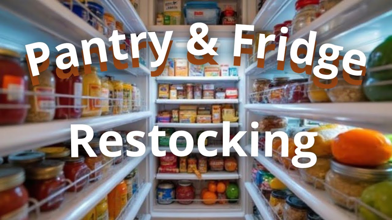 The MOST SATISFYING 20-Minute Fridge & Kitchen Restocking