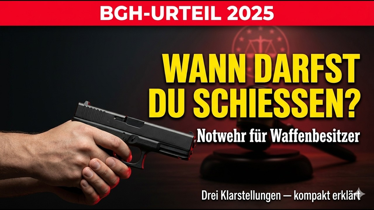 Notwehr mit Schusswaffe! Drei Sätze, die jeder Sportschütze kennen muss.