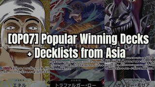 [OP07] 3 Popular Winning Decks  Enel, Moria & Red Purple Law + Deck lists from Asia [One Piece TCG]