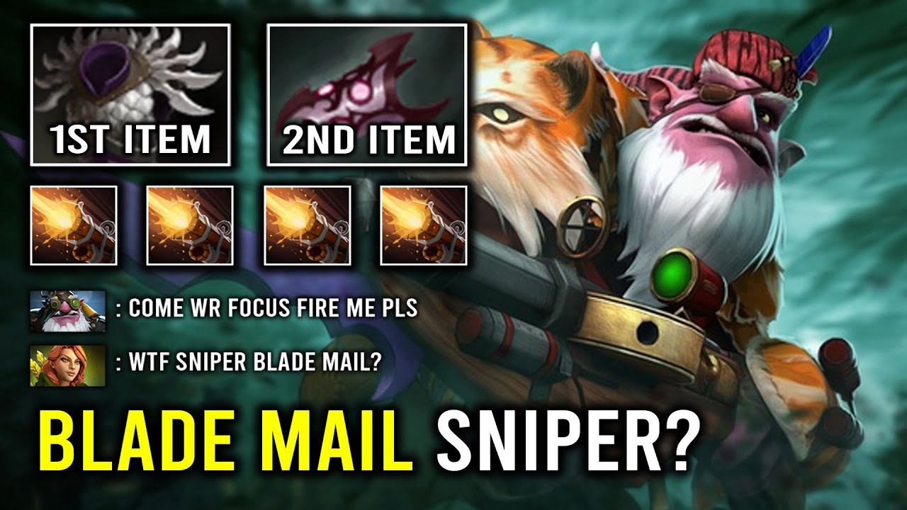 WTF 1st Item Blade Mail + Armlet Sniper 100% Counter WR Focus Fire | NEW Meta 7.33d Dota 2