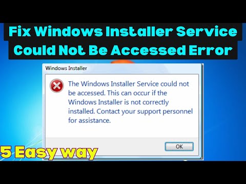 Fix Windows Installer Service Could Not Be Accessed Error