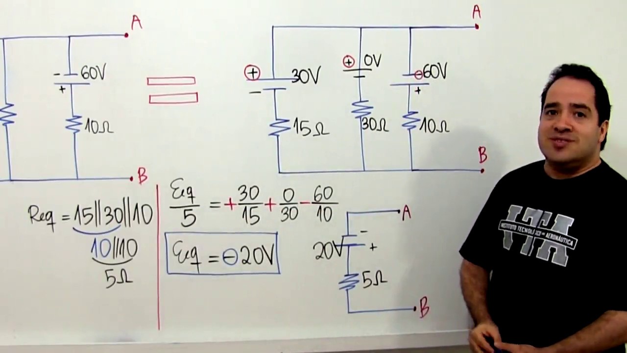 Método de Millman -  Vamos aprender Circuitos Eletricos para IME ITA ? (leia a descrição do video)
