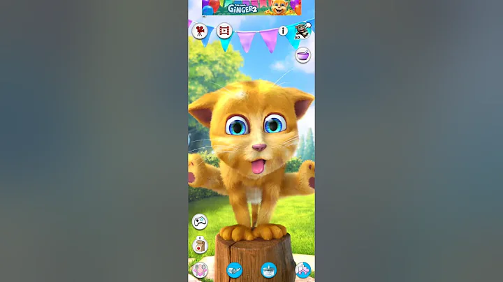 Video 10682291: talking ginger funny cat, talking ginger game, cat funny happy