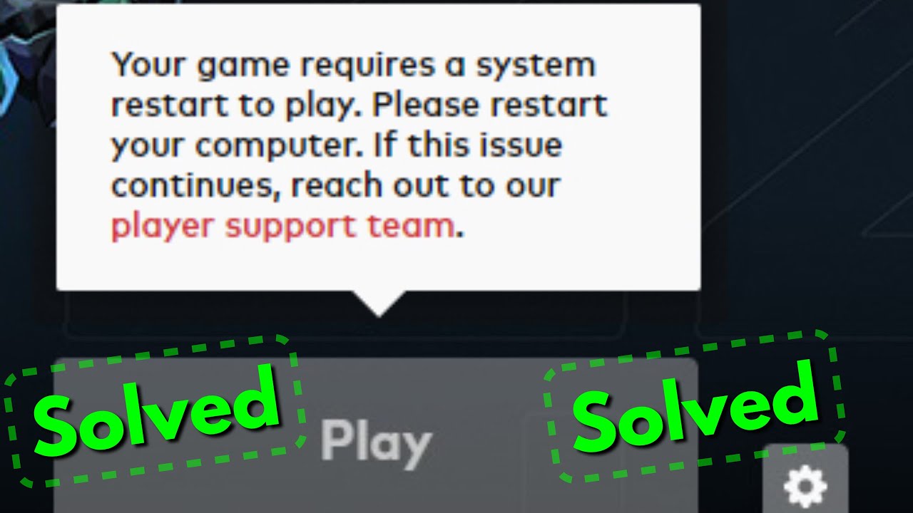 Плей плиз. Your game requires a System restart to Play valorant что делать. Please restart System. Valorant your game requires a System restart to Play. Please restart your Computer. If this Issue continues, reach out to our. Your game requires a System restart to Play что делать дальше.