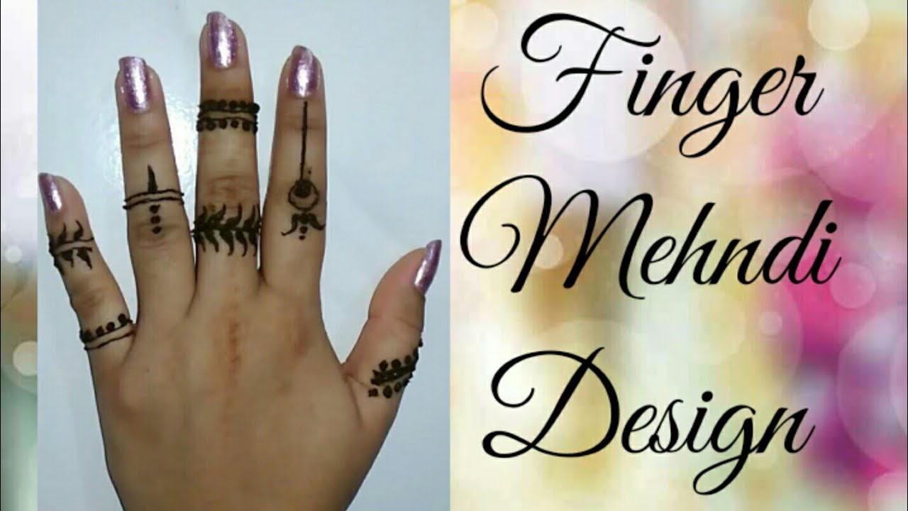 Easy and stylish finger mehndi design for beginners - YouTube