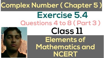 PDF] Polar Form of Complex Number | Exercise 5.4 | Class 11 | Q. 4 to 8 | Elements of Mathematics
