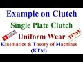 Clutch Example, Problem on clutch, 4, Solved problem on clutch #KTM #TOM #friction