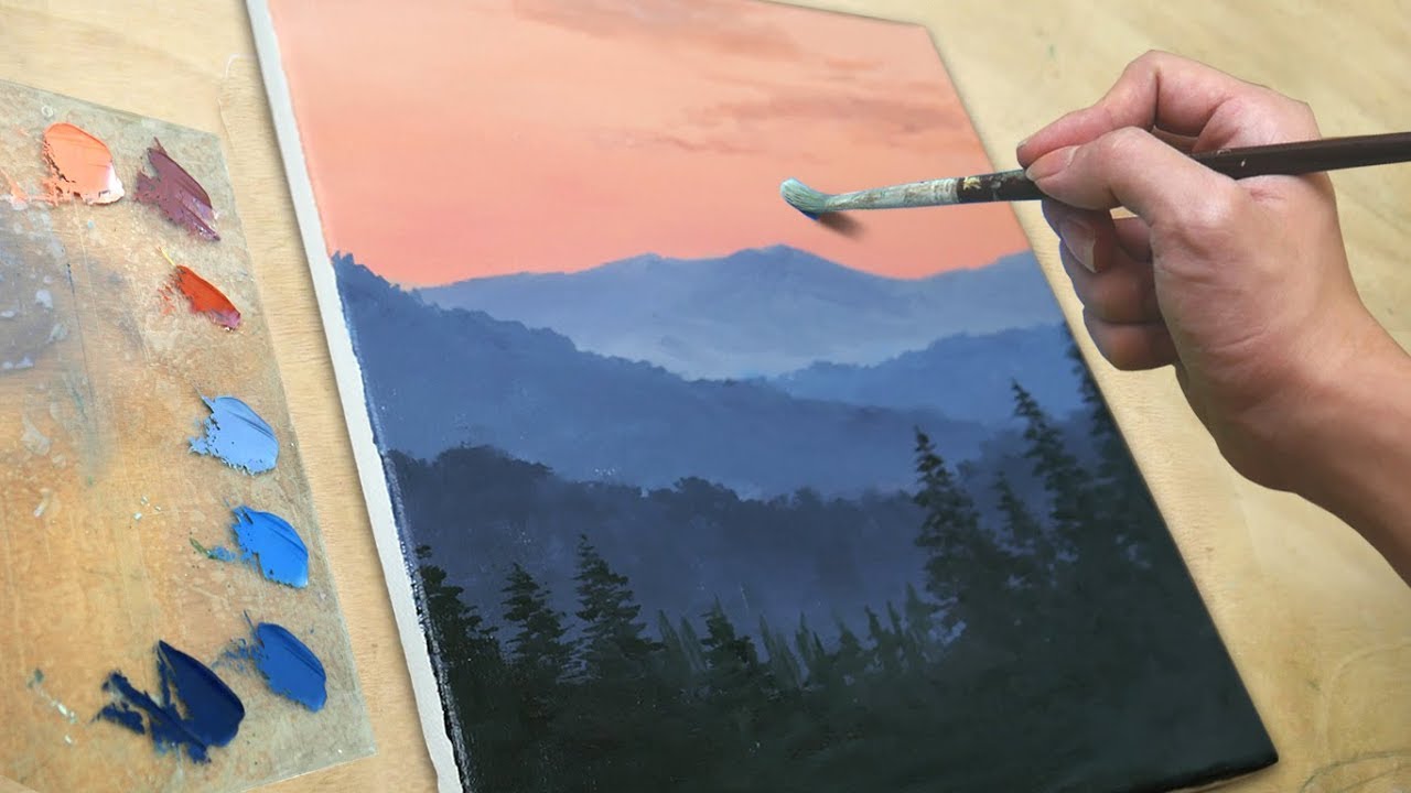 Easy Acrylic Paintings Of Mountains