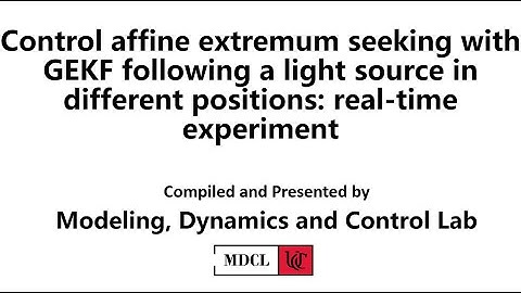 Control affine extremum seeking with GEKF following a light source in different positions(real-time)