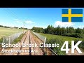 4k cabview beautiful ride to the north of sweden stockholm to re