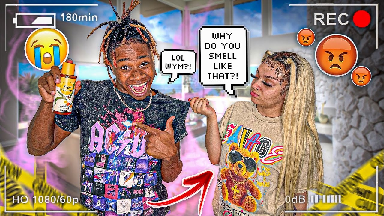 SMELLING LIKE ANOTHER GIRL TO SEE MY GIRLFRIEND REACTION (WE BROKE UP)