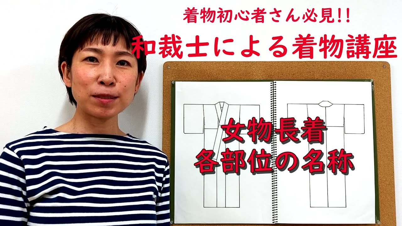 着物初心者さん必見‼和裁士による着物講座「女物長着 各部位の名称