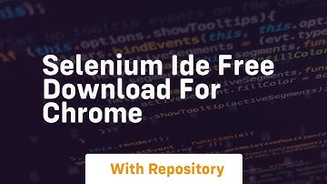 selenium ide free download for chrome