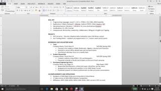 How to Write a Resume (Computer Engineering Student)