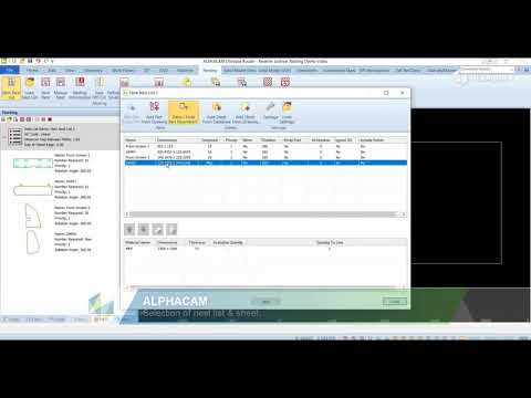 ALPHACAM - Nesting process