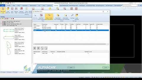 ALPHACAM - Nesting process
