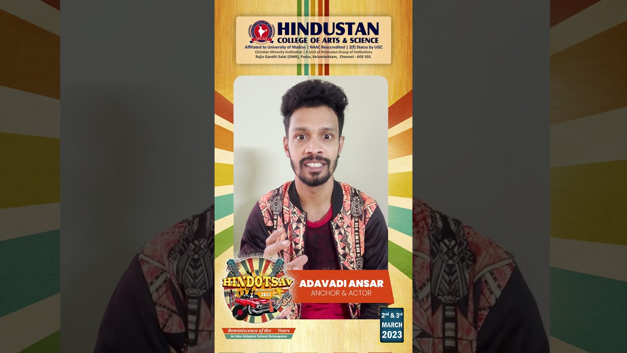 HINDOTSAV '23 | ADAVADI ANSAR | ANCHOR & ACTOR 