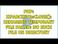 PHP: ZipArchive::close(): Renaming temporary file failed: No such file or directory
