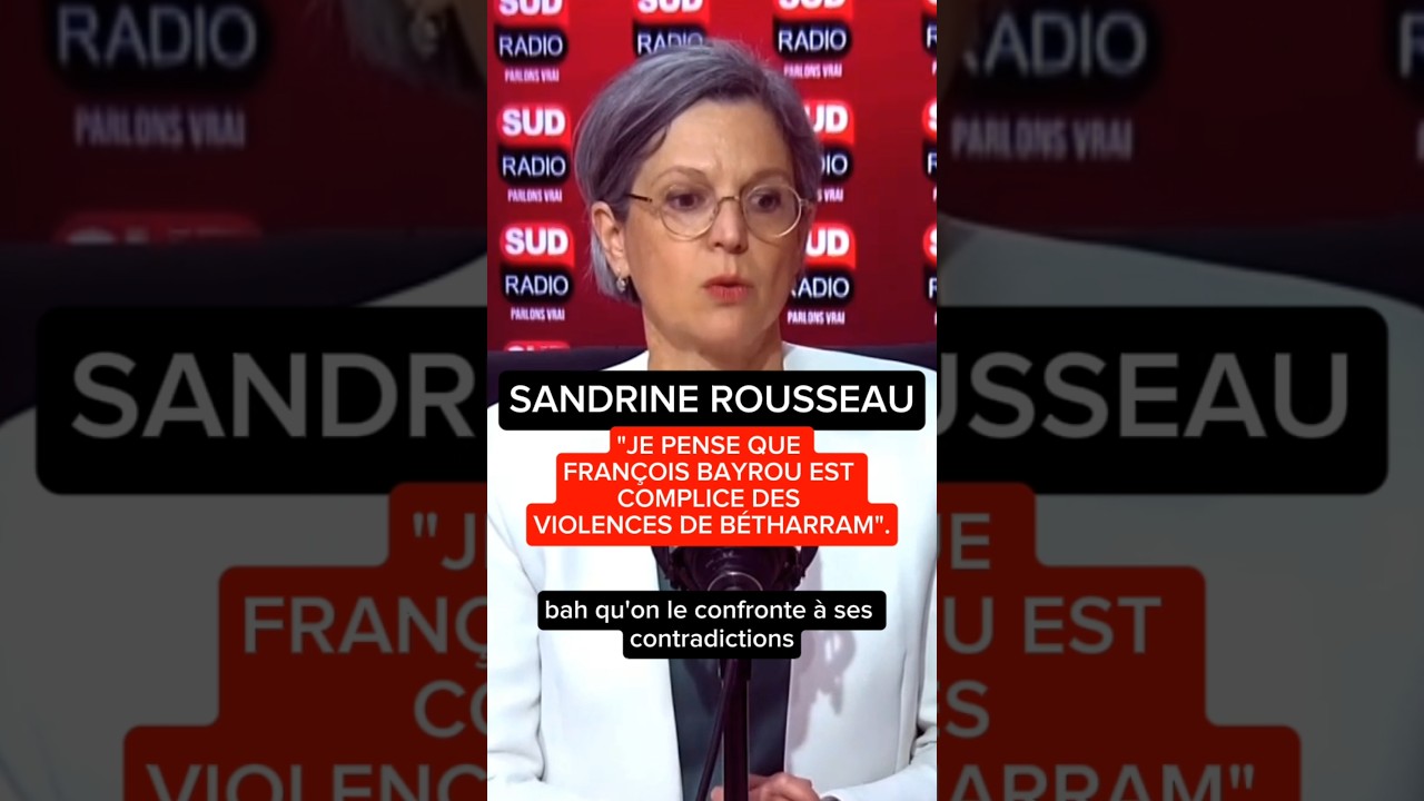 Sandrine Rousseau :"François Bayrou est coupable". #Betharram