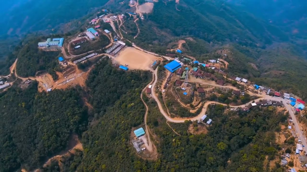 Aerial view of Kasom Khullen Baptist Church, 2024