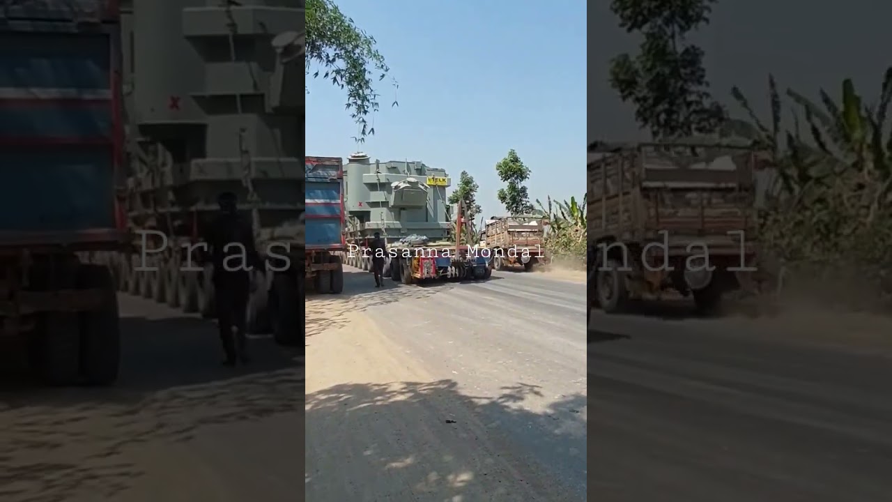 Mega sized huge electrical power transformer TELK transportation by road, amazing engineering video