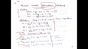 GAUSS SCHEIDEL iteration method/CPNM/ME305/KTU/MOD 5/Solving system of linear equations