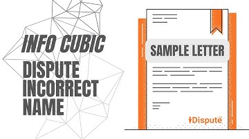 Info Cubic - Remove an Incorrect Name - Sample Letter - iDispute - Online Document Creator