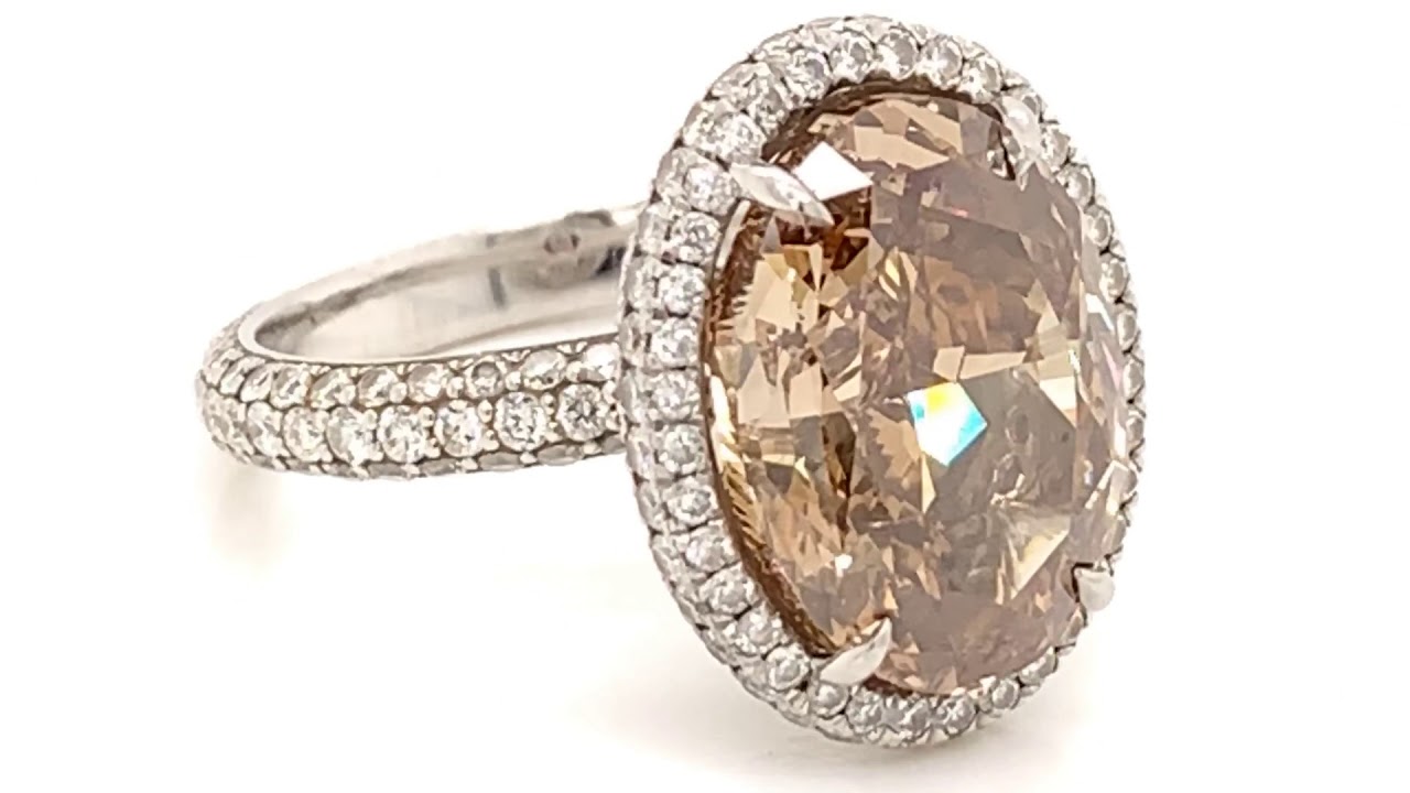 7ct fancy brown diamond engagement ring YouTube