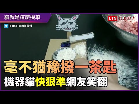 毫不猶豫掃撥一湯匙！機器貓快狠準 網友爆笑：「太過真實」